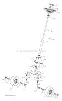 Steering Diagram and Parts List for WE261 2011-08 - 96022000802 Weed Eater Lawn Tractor